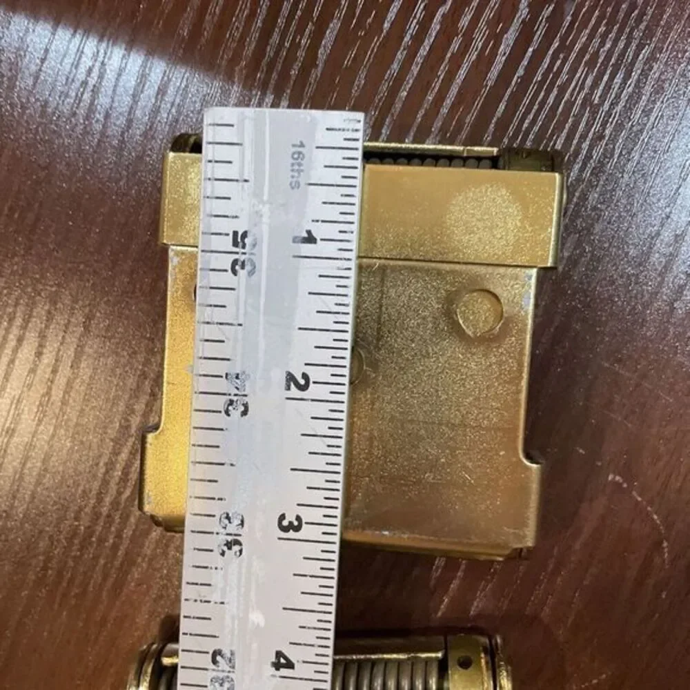 National Hardware N100-049 Satin Brass Double-Acting Spring Hinge 3‎ L x 3 W in.